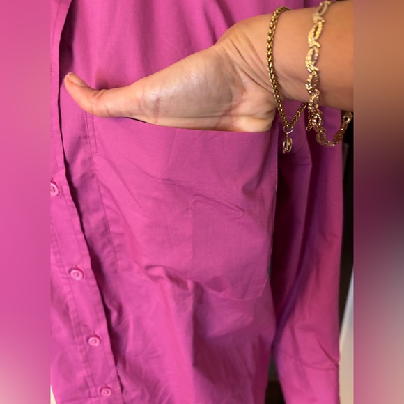 Banana Republic Pink Button Down Shirt sz Small PtP 20” - Picture 6 of 7